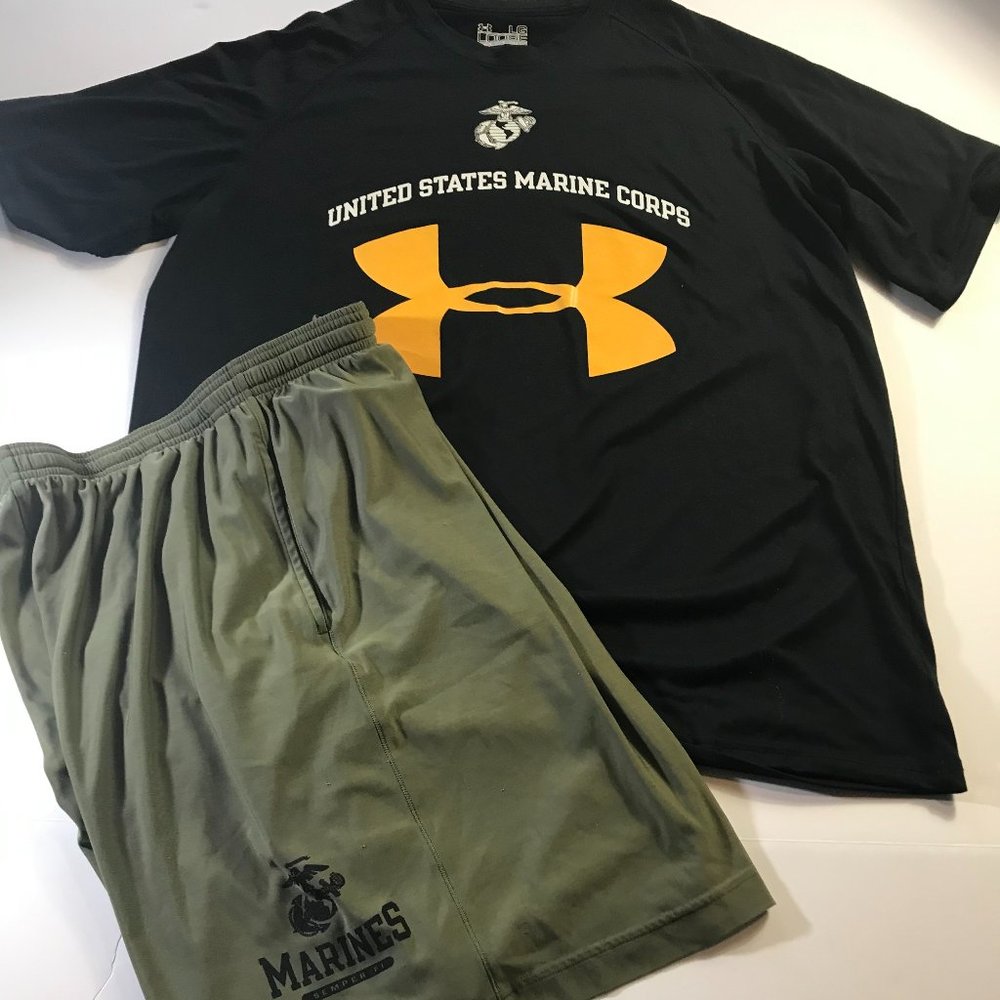 United States Marine Corps Semper FL Athletic Sport Cut Workout Short Suit #107